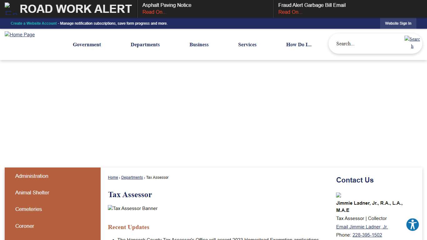 Tax Assessor | Hancock County, MS
