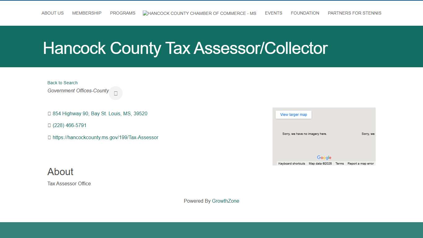 Hancock County Tax Assessor/Collector - Hancock County Chamber of Commerce - MS